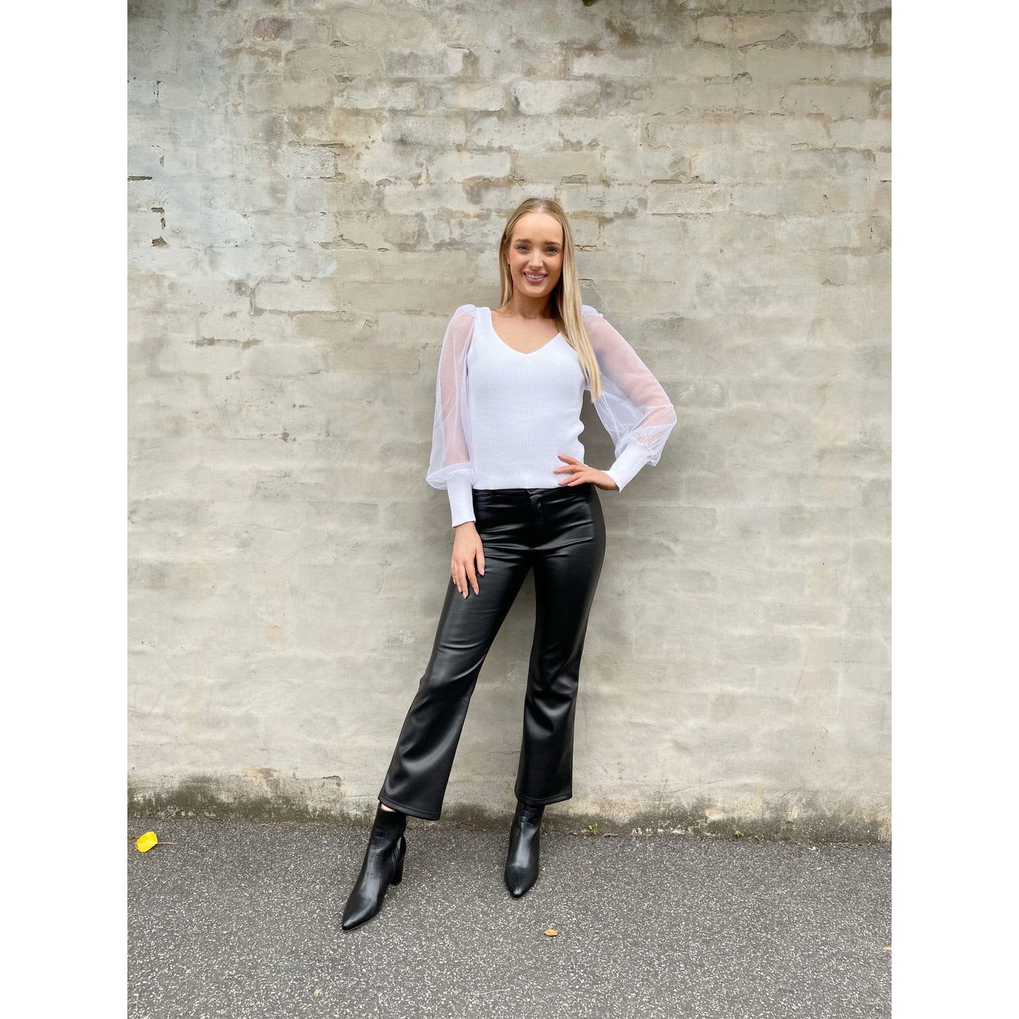 Abbie Leather Look Pant