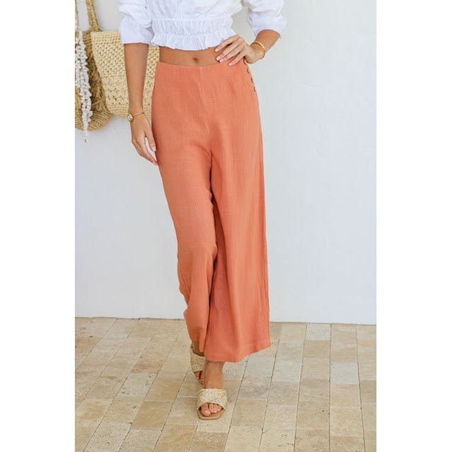 Rusty Side Button Pant