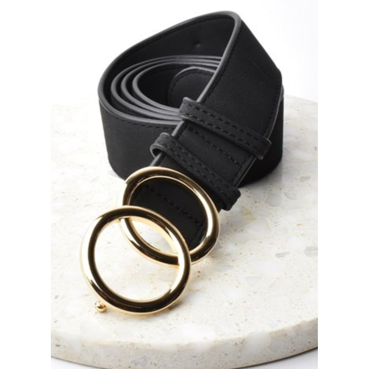 Double Ring belt- Black