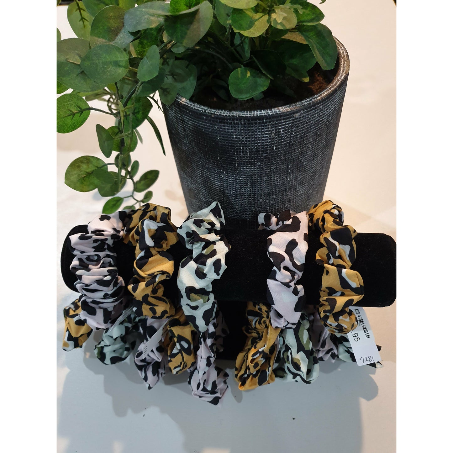 Set of 3 Pastel Leopard Scrunchies