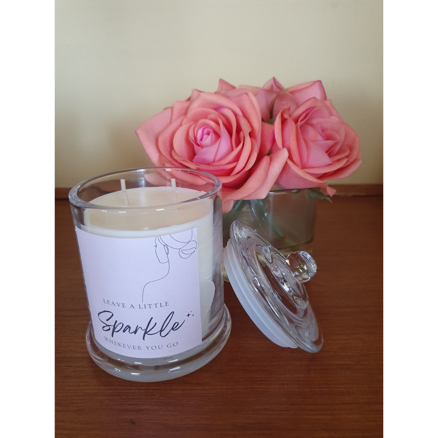 Inspirational Quote Candle-Leave a Little Sparkle Wherever You Go